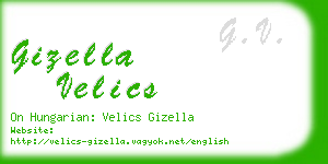 gizella velics business card